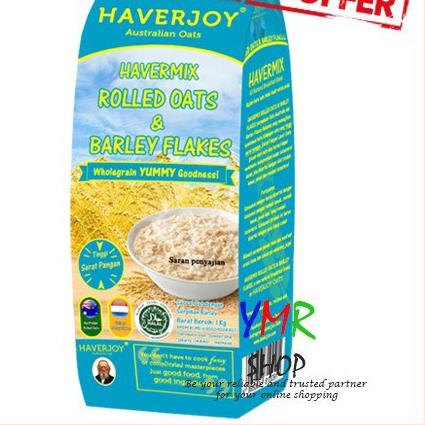 

✨COD✨ Haverjoy Havermout Australian Rolled Oat and Barley Oats Oatmeal 1kg Halal gas !!