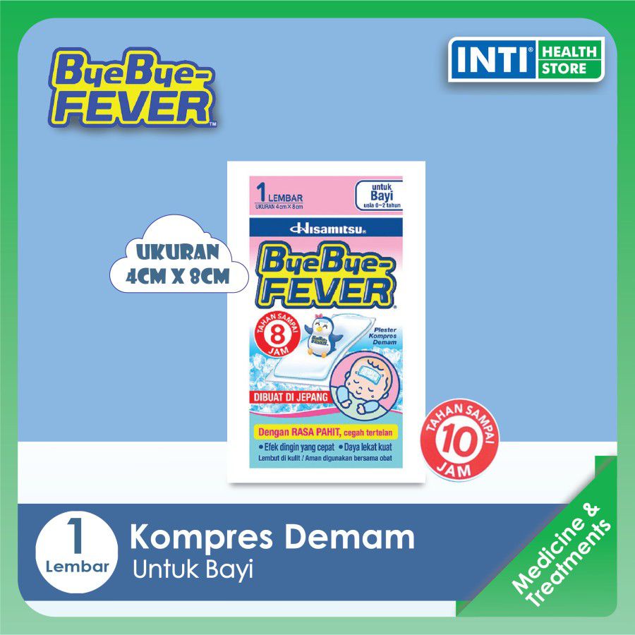 Hisamitsu | Bye Bye Fever Anak Bayi | Kompres Demam Anak Bayi | Byebye Fever