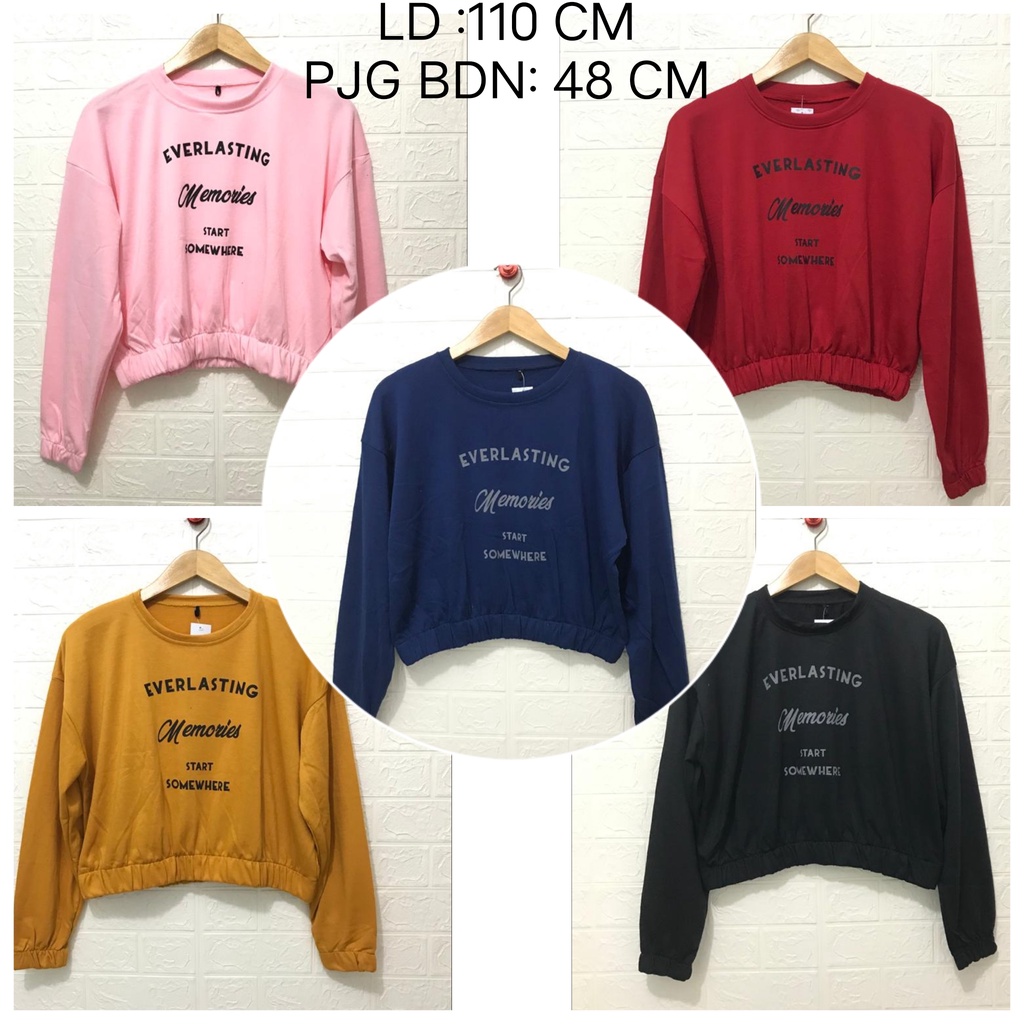 KAOS CROP WANITA MODEL KARET SABLON// KAOS WANITA TSHIRT //KAOS WANITA LENGAN PANJANG