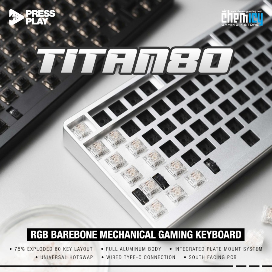 Press Play Titan80 / Titan 80 Barebone Kit Mechanical Gaming Keyboard