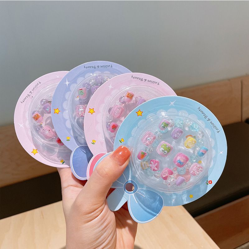 A68 SET KUKU PALSU DAN GELANG ANAK MOTIF LUCU