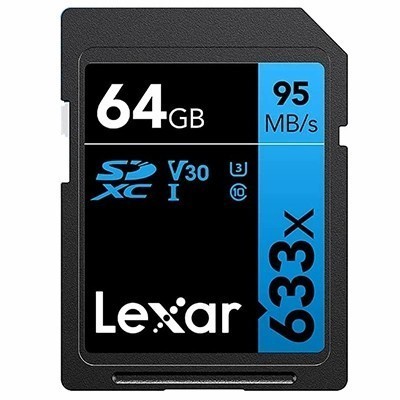 SD CARD SDHC Lexar 64GB Professional UHS-I SDHC Memory Card 633x