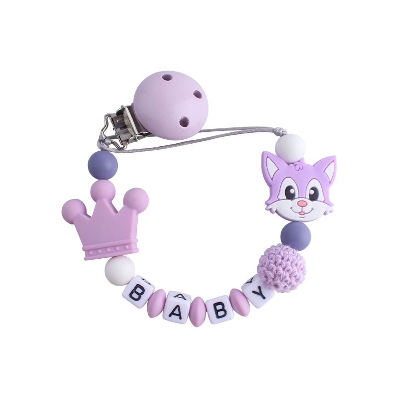 PC 12 | PACIFIER CLIP | TALI EMPENG DAN TEETHER BISA CUSTOM NAMA | TEETHER TALI DOT EMPENG CHAIN GANTUNGAN BAHAN SILIKON AMAN BPA FREE | RUZAIN MALL