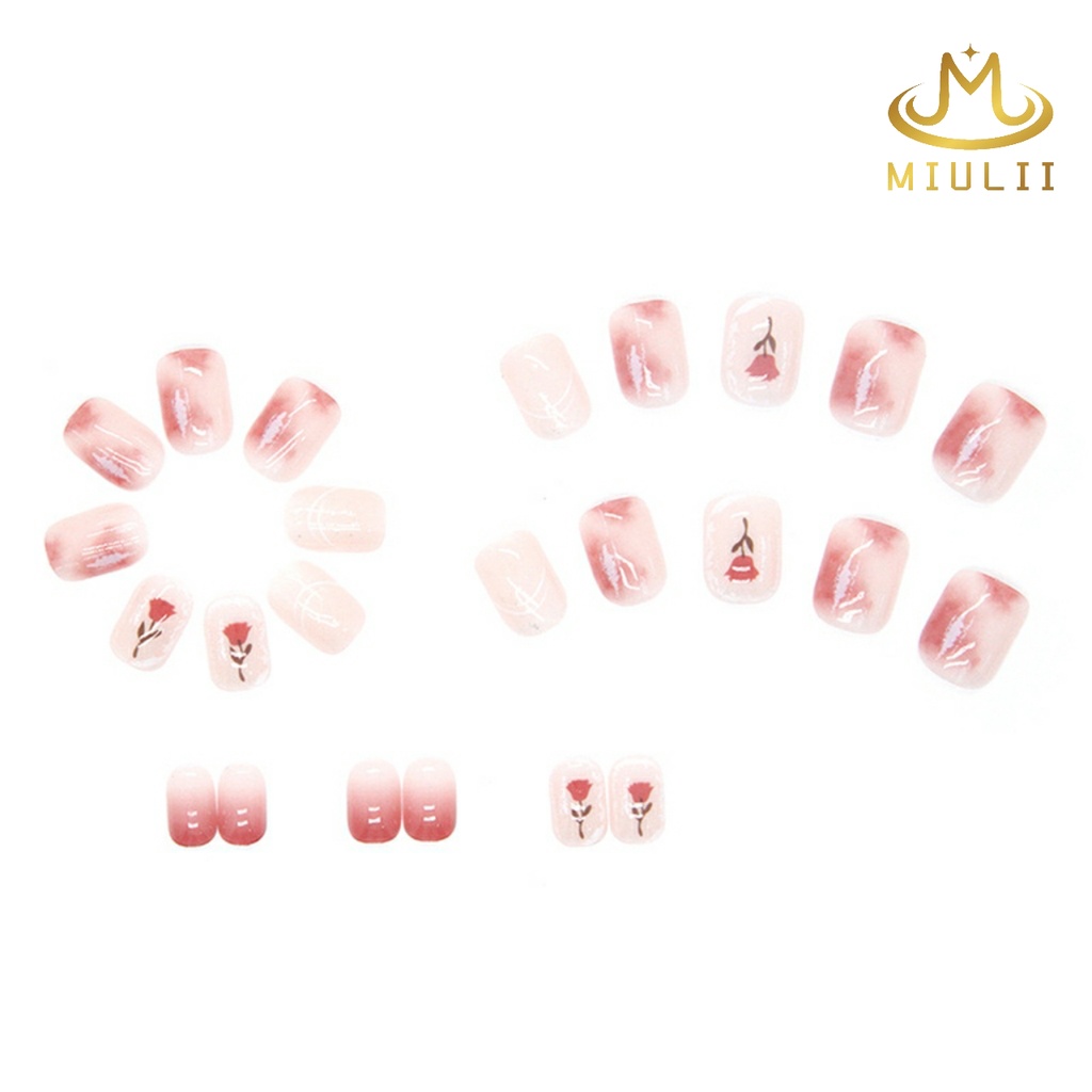 MIULII / KUKU PALSU   A0544  / 24PCS / 3D / NAIL ART / PREMIUM / CUTE / FREE LEM JELLY / KUTEK