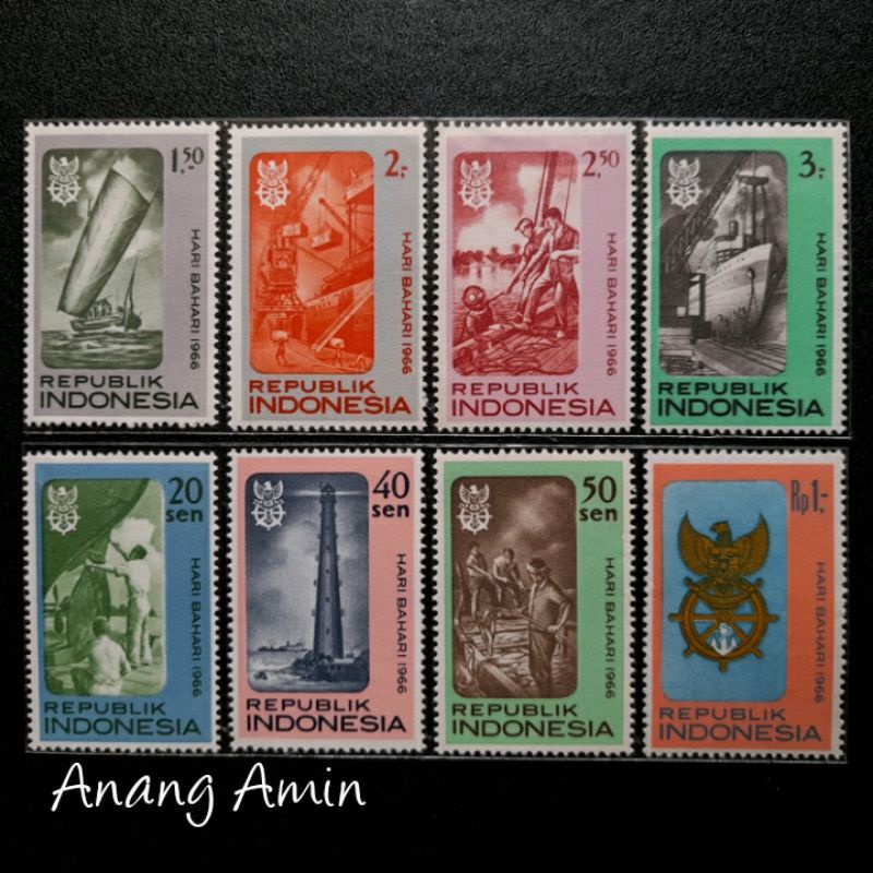 LOT.F84 PRANGKO INDONESIA I-94 8V HARI BAHARI 1966