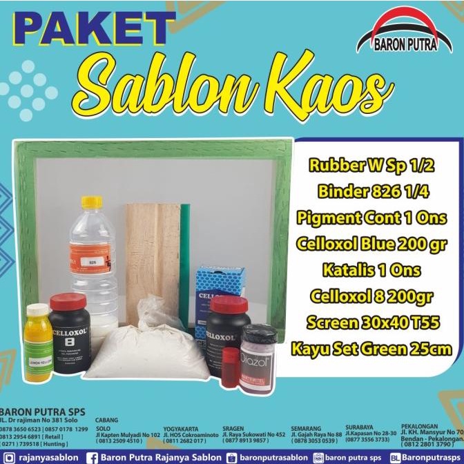 

favorit] PAKET SABLON KAOS RUBBER
