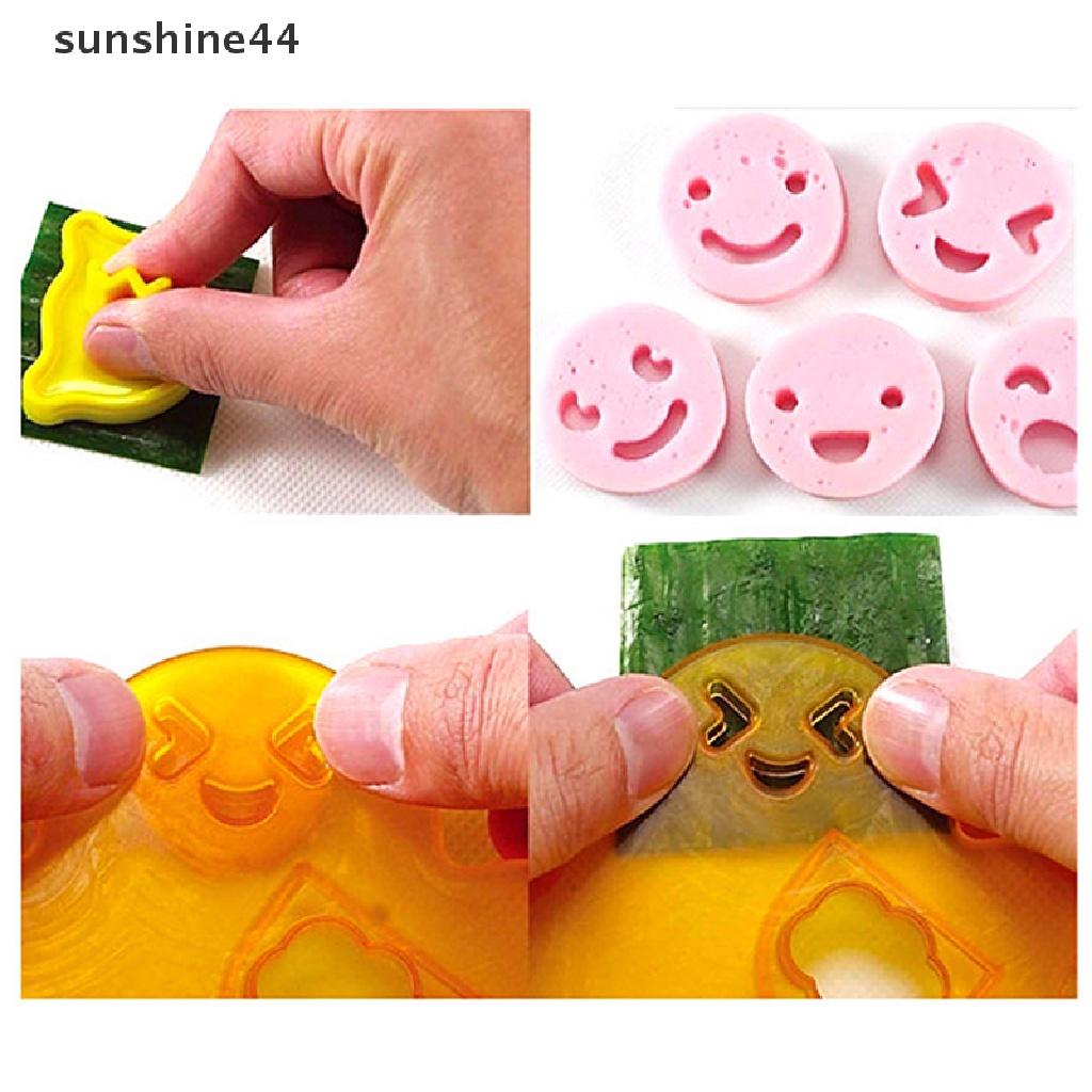 Sunshine 1 Set 3 in 1 Cetakan Bento / Onigiri Bentuk Ekspresi Wajah