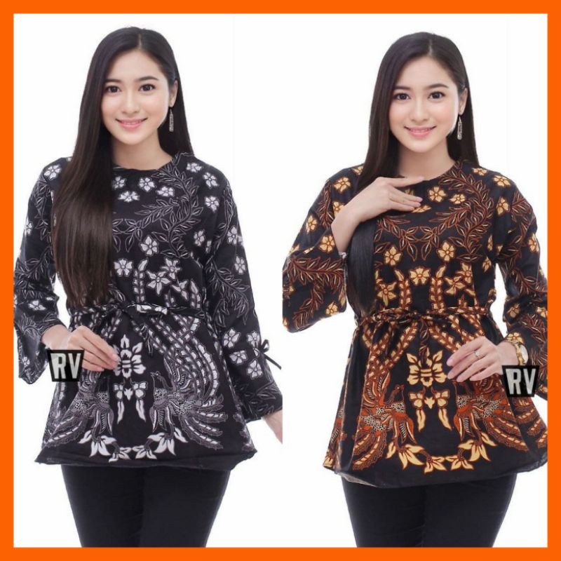 Baju Batik Wanita Atasan Blouse Terbaru Modern Seragam Kerja Kantor Resepsi [Nusantara Batik]