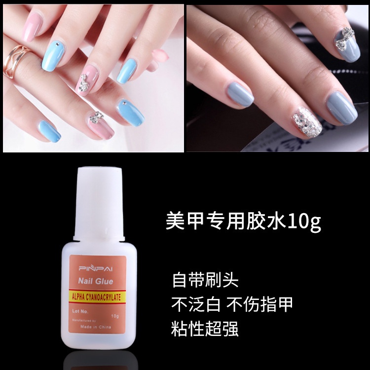 Nail Glue Lem Cair Perekat Kuku Palsu Manik Manik Aksesoris Kuku Penempel Perhiasan Cepat Kering Tahan Lama Berkualitas Pinpai Lem Untuk Manicure Nail Art Quick Dry 2/3/10 gram