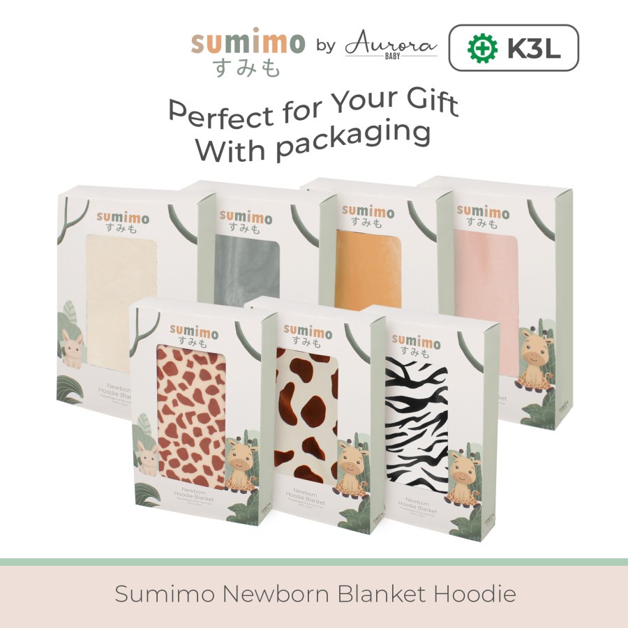 SUMIMO Baby Newborn HOODIE BLANKET / SLEEPING BAG Selimut Topi Bayi Karakter Binatang Lembut