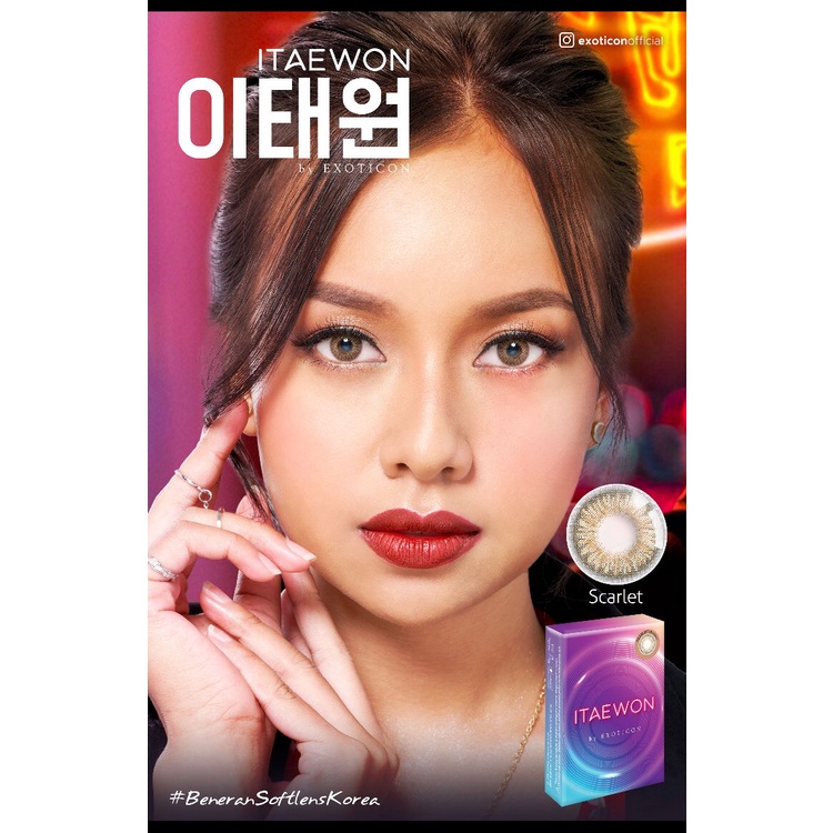 SOFTLENS ITAEWON SCARLET (BROWN) BY EXOTICON 14.5MM (NORMAL S/D -6.00)