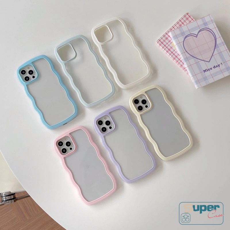 Soft Case Mewah Untuk Samsung A04E A14 A12 A04s A50 A04 A32 A23 A50s A02s A52 A20s A03 A03s A13 A20 A30 A52s A21s A30s A22 A51 A11 A31 M32 M22 F22 Simple Warna Permen Bergelombang Penutup Tepi
