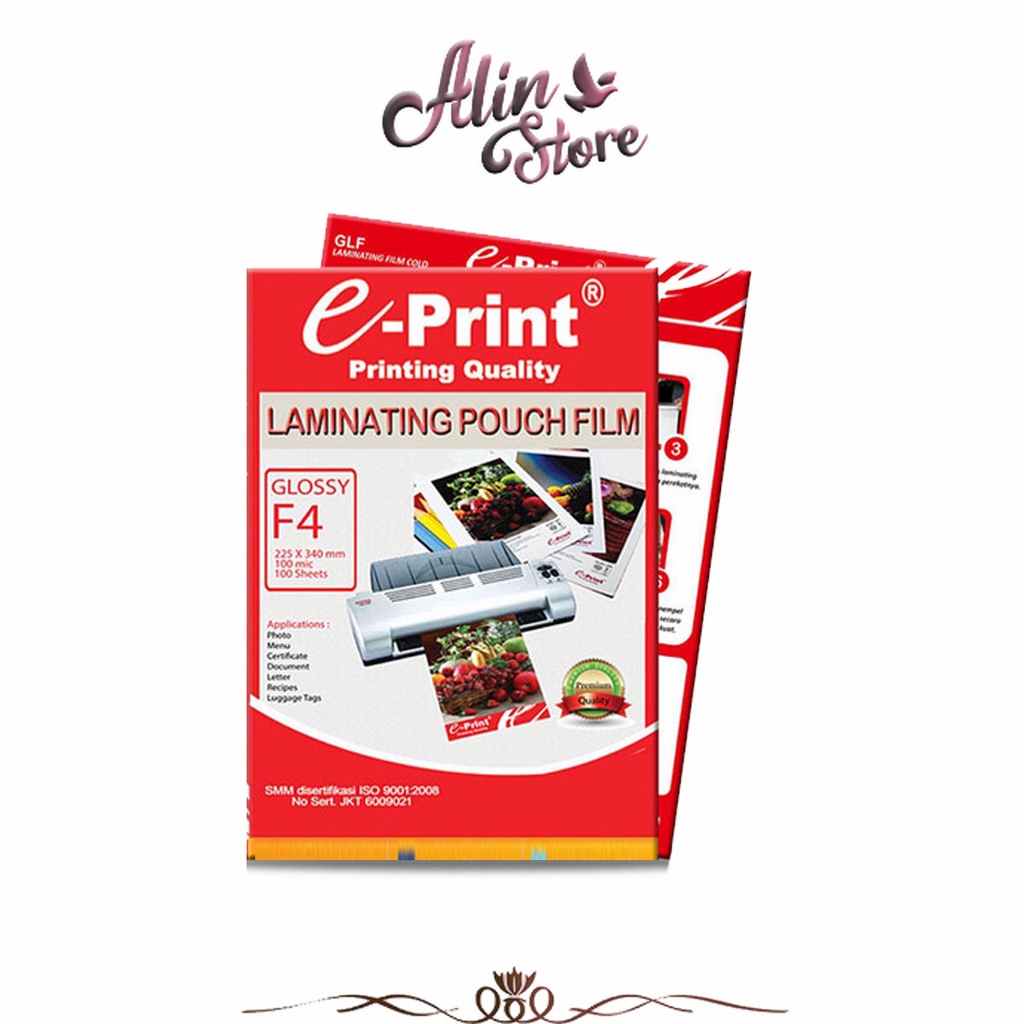 

Laminating Pouch Film Folio F4 E-print