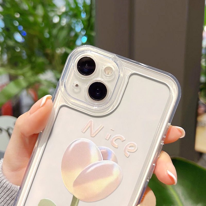 Case Bahan Akrilik TPU Transparan Tahan Banting Untuk iPhone 14 13 12 11 Pro Max XS Max XR X 14 8 7 Plus SE 2020 2022