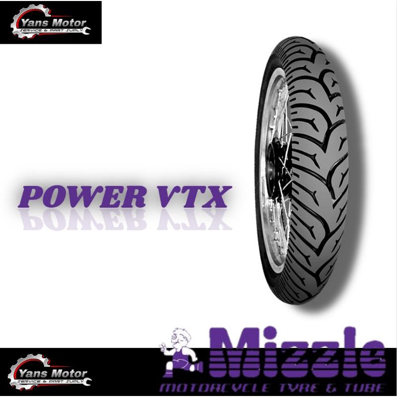 MIZZLE POWER VTX (BUKAN TUBLES) BAN LUAR MIZZLE POWER VTX RING 17 UKURAN 50/90-17 60/80-17 70/80-17 