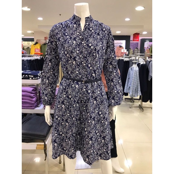 Tunik Wanita Muslimah Original Dual Matahari Navy Biru Tua Bahan Dingin