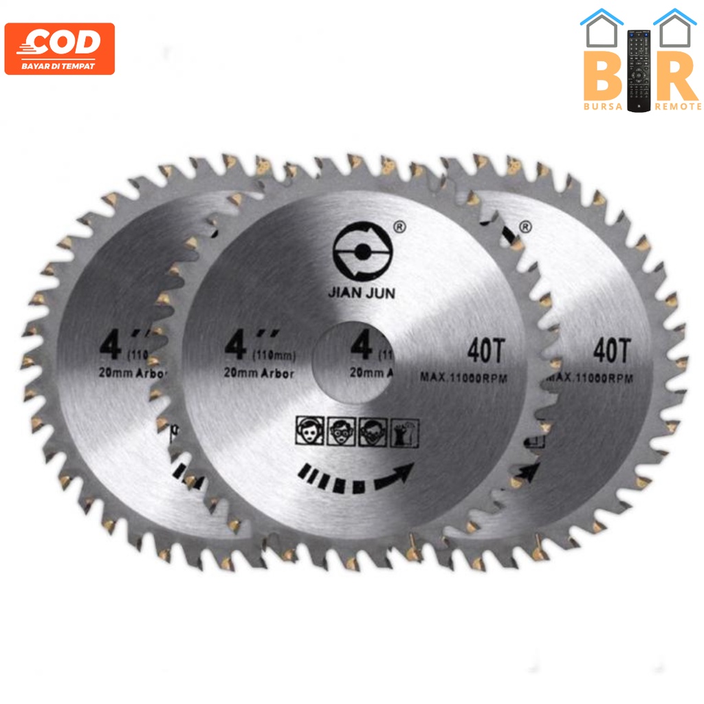 Mata Pisau Gergaji Potong Kayu 4&quot; 40T Saw Circular Blade 4 Inch