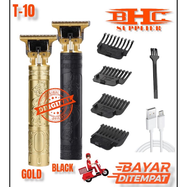 TRIMMER T10 MESIN CUKUR RAMBUT DETAILER / HAIR CLIPPER GOLD / KEMEI WMARK DLL