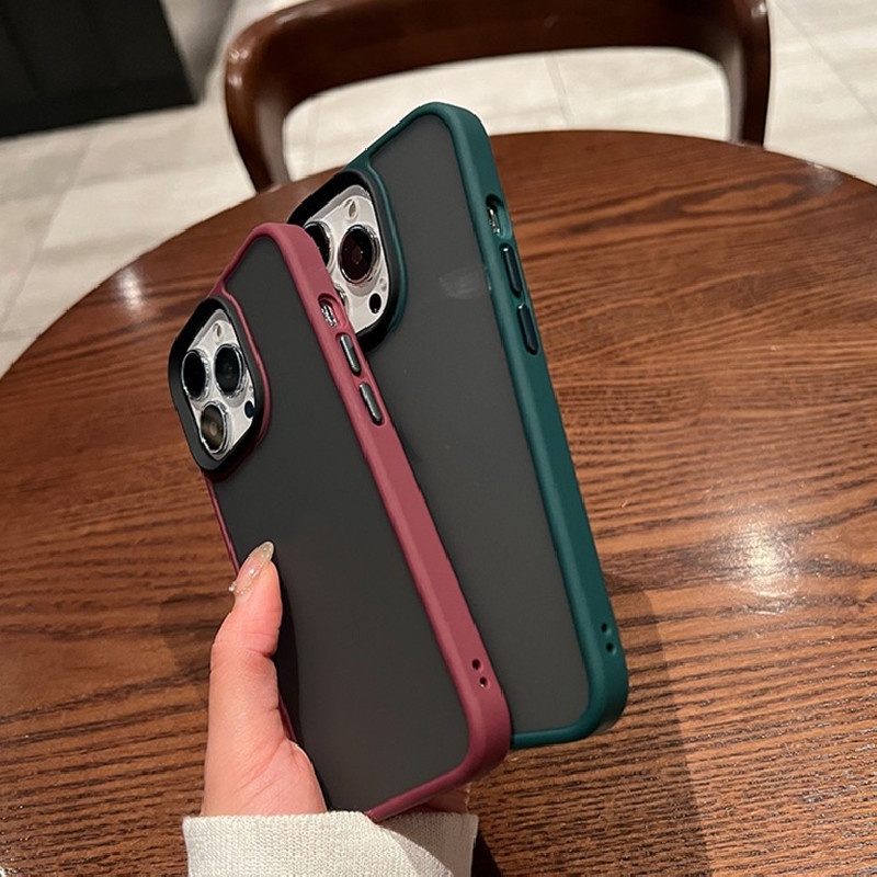 Case Pelindung Kamera matte Buram shockproof Untuk iphone 14 pro max 14 plus 13 12 pro max 13 pro max