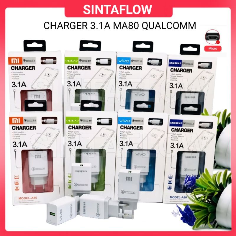 Charger Hp Charger 3A / Charger 1USB Fast Charging Qualcomm Quick 3.1A Micro Usb For Samsung Oppo Xi