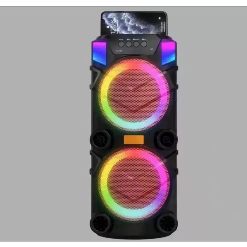 Speaker Bluetooth SQ999 Bonus Mic karaoke Dual Speaker 6,5Inchi X2 Salon Aktif Portable Radio FM wireless Super Bass Lampu Disco Aux memory Card Usb