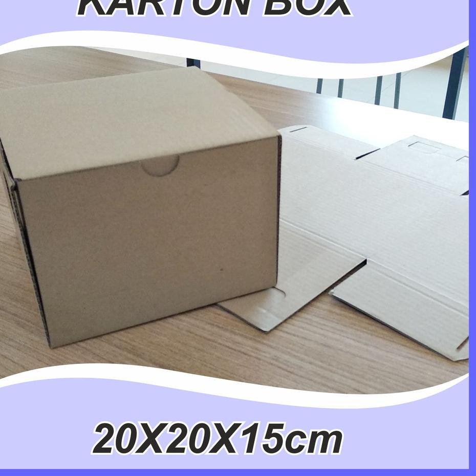 

limited Edition✔️(10 pcs) Karton Box Polos uk 20x20x15 cm BF Kardus Packing Murah | Kardus box die cut | box packing baju packaging makanan|RA3