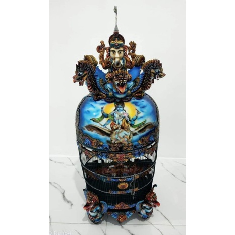 sangkar perkutut lomba motif Garuda Wisnu