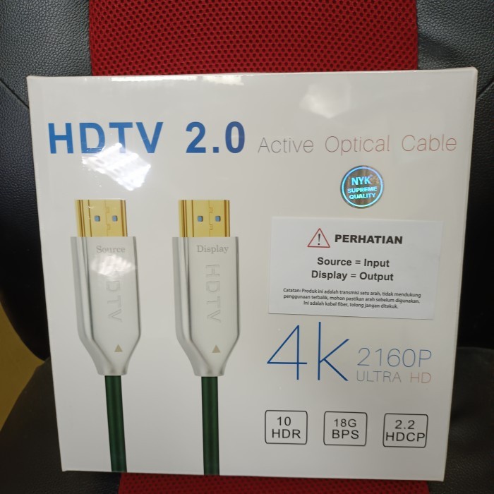 NYK Kabel HDMI Fiber Optic 80Meter Active 2160P ULTRA HD 4K HDR
