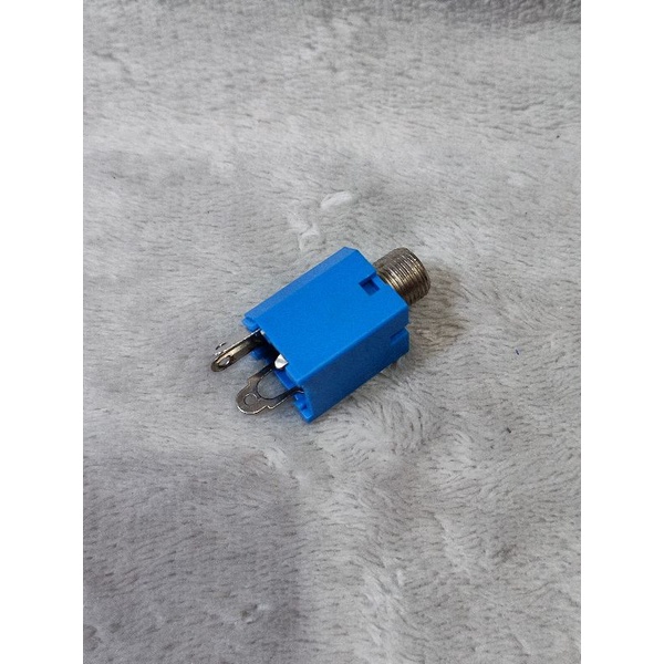 Soket Socket Mic Jak Jeck Jek Akai Mono/Stereo Biru Murah