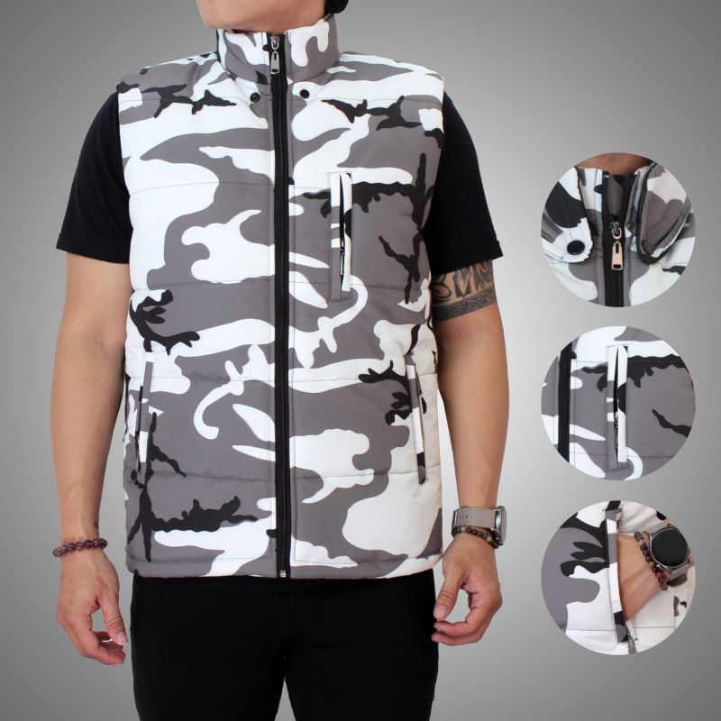 Jaket Rompi Perasut Bodyvest Pria Vest Motor Bikers Parasut Casual Outdoor Adventure