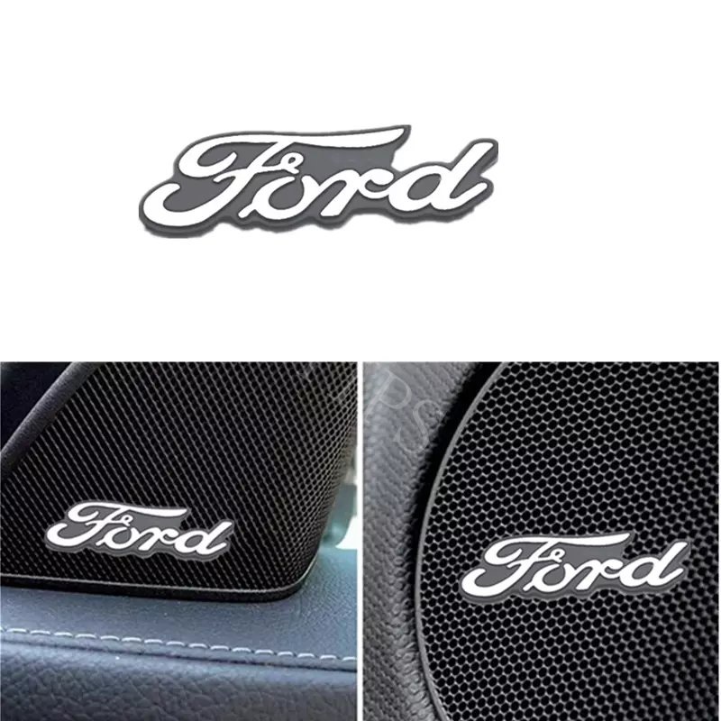 4pcs Stiker Badge Mini Bahan Alloy Untuk Speaker Mobil Mitsubishi Ford Suzuki