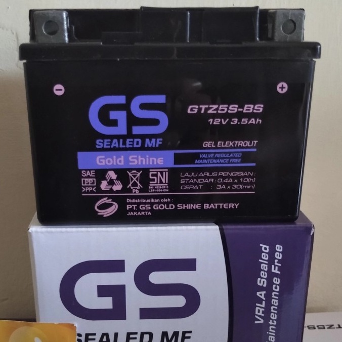 Aki GS GTZ5S Revo X Verza Mega Pro Supra X 125 Blade CS1 CRF Kharisma Kirana Motor Honda Gold Shine