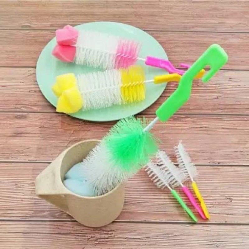 Sikat pembersih botol bayi 2In1 Isi 2 brush / Sikat pembersih botol susu bayi / sikat botol susu dot bayi