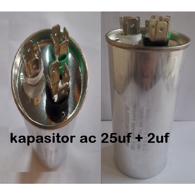 kapasitor ac 25uf + 2uf kaki 3