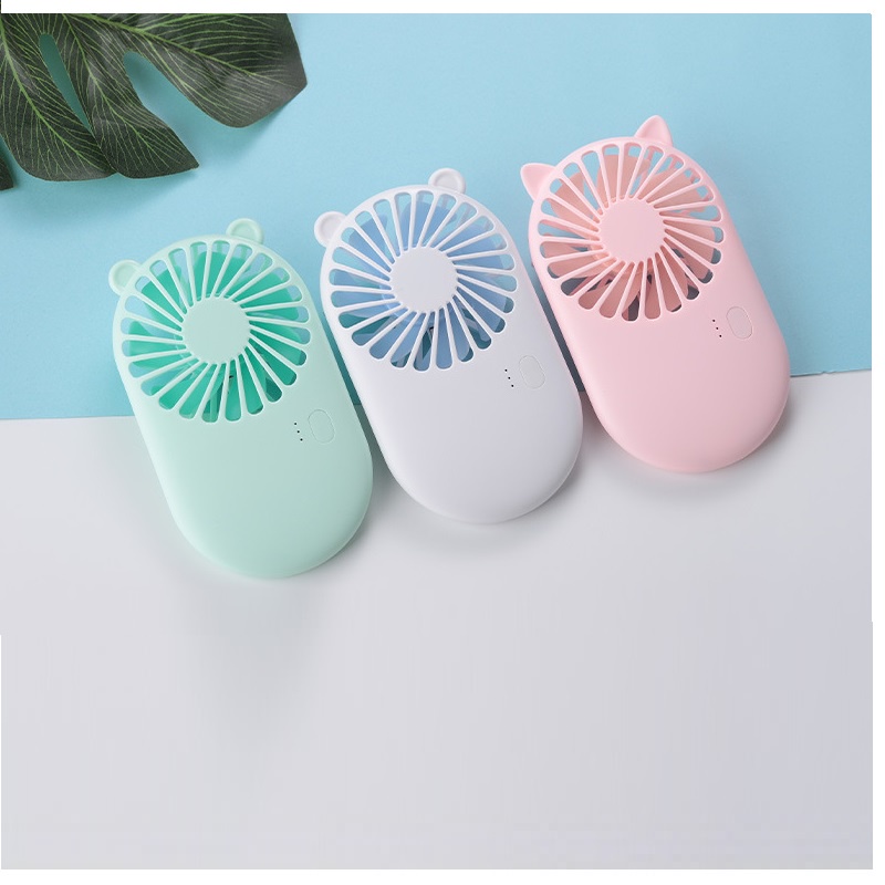 Local Stock Macroon Color USB Charger Mini Kipas Agin 2 in 1 Phone Portable Mini Cute Pocket Fans - Pink, White, Green