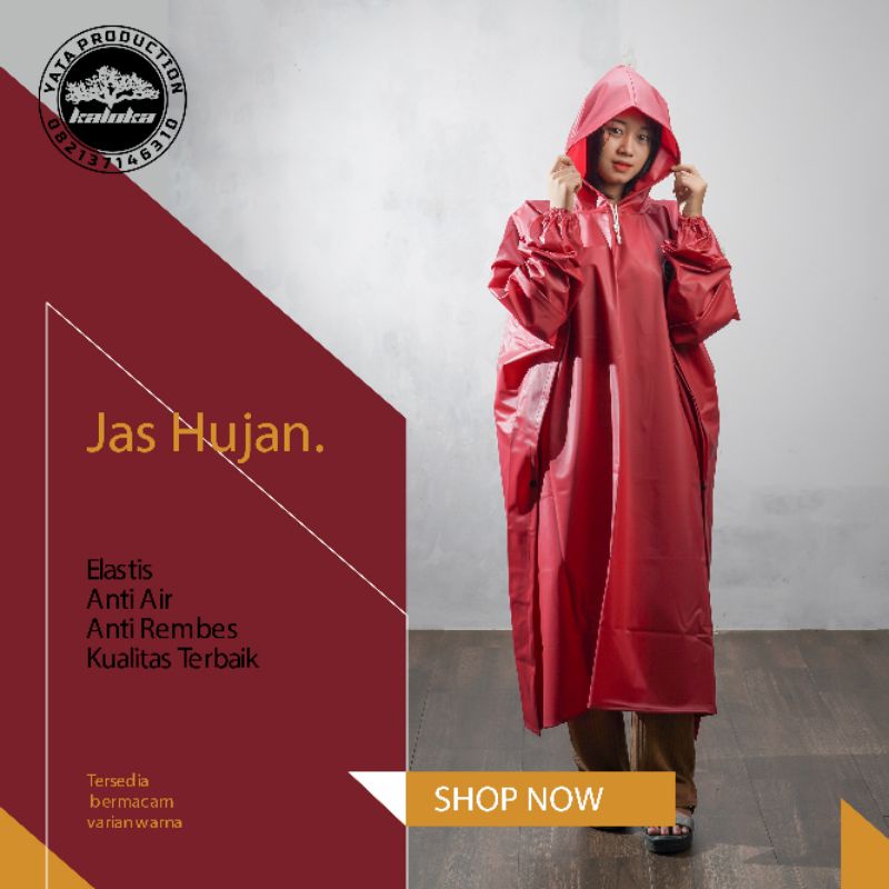 JAS HUJAN Ponco Lengan Celana Raincoat Mantol Kelelawar Pria Wanita KALOKA