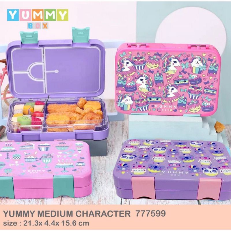 Yummy box medium bento characters colour 710ml