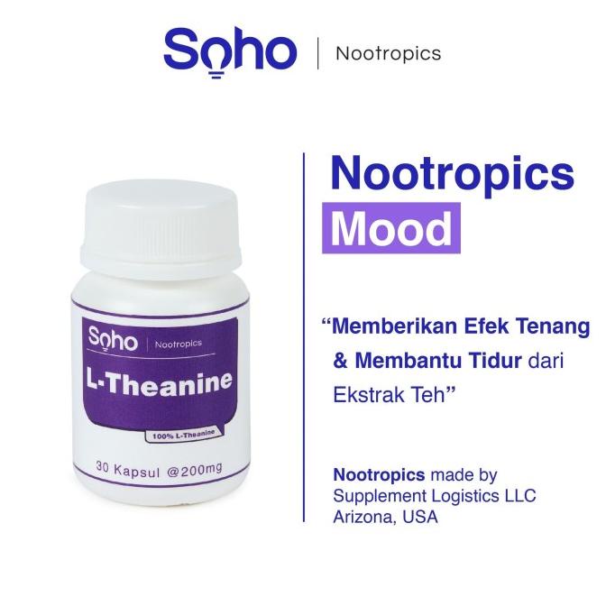 L-Theanine 30 Kapsul|Mengurangi Stress, Gelisah & Tenang|Nootropics