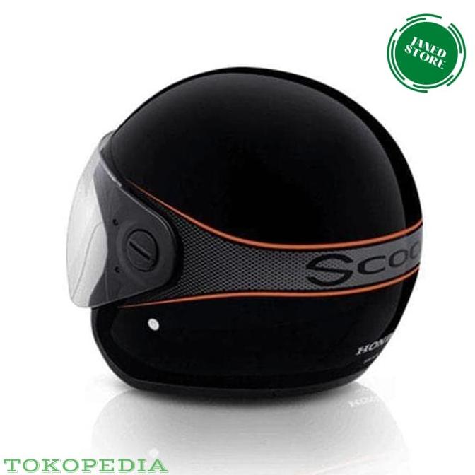 SPAREPART MOTOR 5278 HELMET SCOOPY RETRO BLACK L