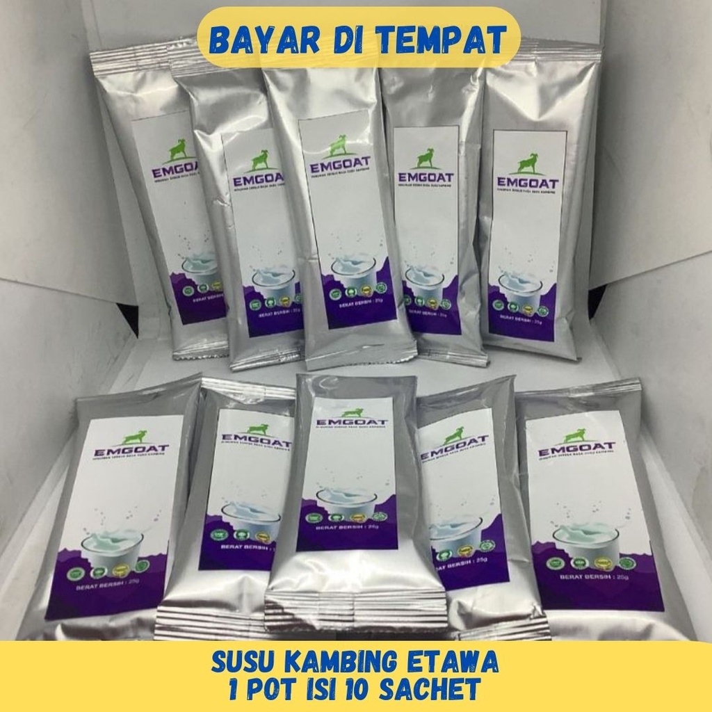 

SUSU KAMBING ETAWA - RASA ORIGINAL - 1 POT ISI 10 SACHET - MENJAGA KESEHATAN TUBUH / TULANG / DAN GIGI - MEMPERBAIKI JARINGAN TUBUH YANG RUSAK