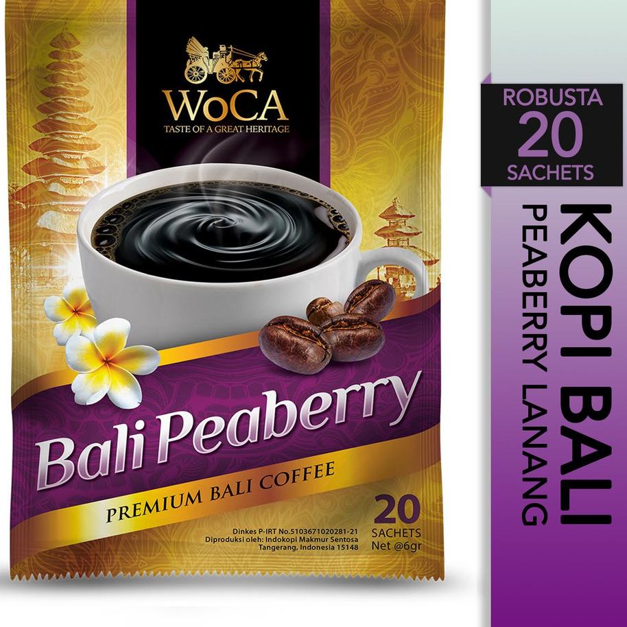 

HARGA GROSIR WoCA Kopi Bubuk Bali Peaberry 20 Sachets !!