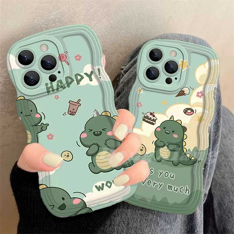 Case Desain Kue Monster Kecil Untuk OPPO A17 A78 A57 2022 A77S A77 A15 A16 A16K A54 A53 A12 A5S A7 A3S A11k A31 A52 A92 A94 A93 A37 F9 A1K A76