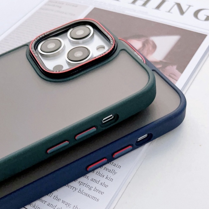 Hard Case Matte High Quality Fingerprint Resistant Case For iPhone 14 Pro Max Metal Button 13 Pro Max 12 Pro Max science and technology Metal Camera Large Hole case