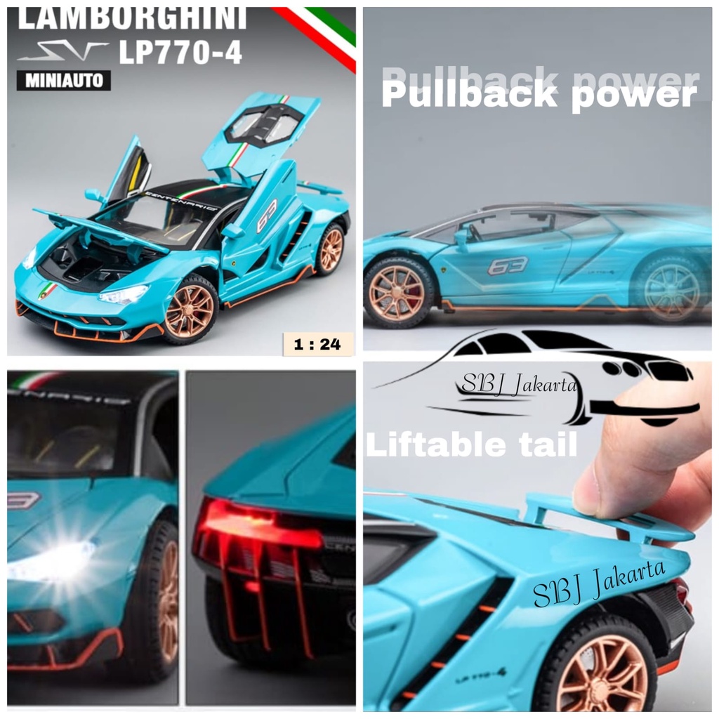 DIECAST Miniatur mobil Miniauto Lamborghini Centenario LP770 - 4 1:24