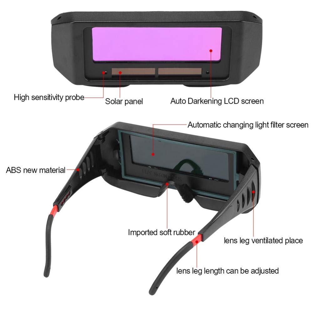 【COD+Dalam stok+Pengiriman Cepat】YUN Mall Kacamata Las Listrik Otomatis Kacamata Welding Glasses Auto Darkness Kacamata Tukang Las Solar