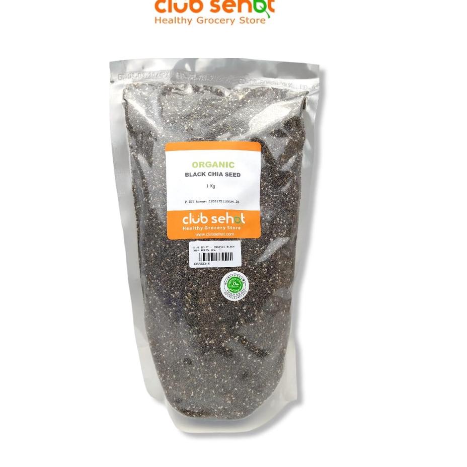 

BAYAR DITEMPAT✔️CLUB SEHAT - ORGANIC BLACK CHIA SEED 1KG|SQ6