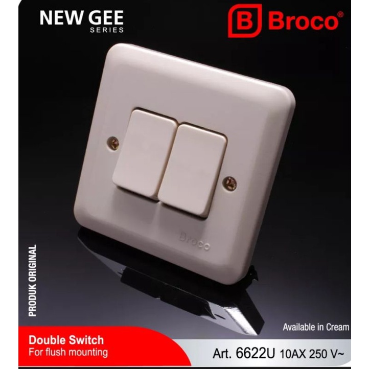 Saklar Lampu Seri Double/Single Merk Broco - Kyowa - Eltra