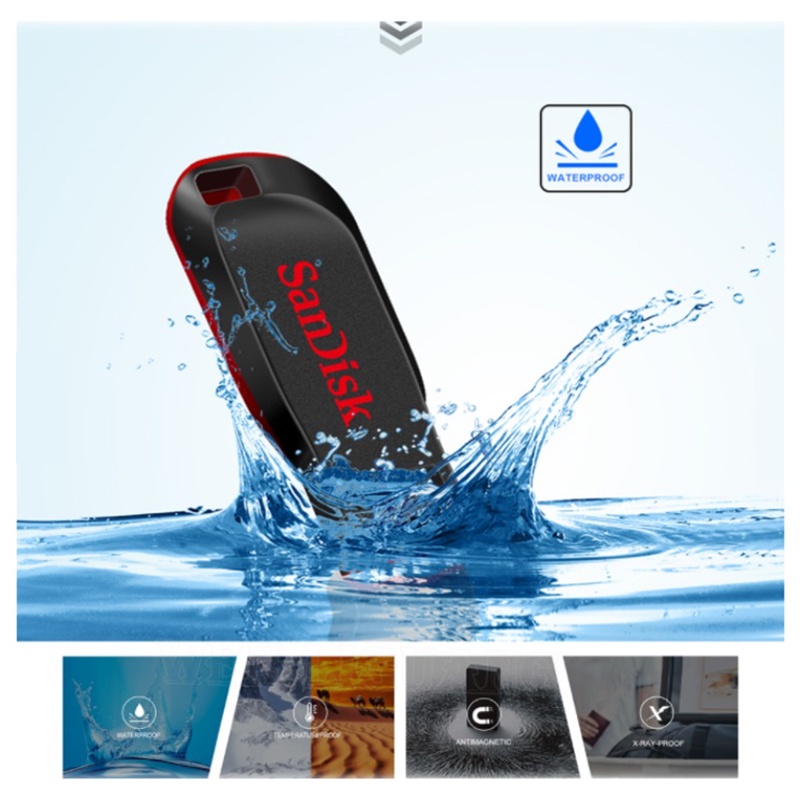 Flash Drive Sandi Hitam Merah 8GB 16GB 32GB 64GB 128GB 256GB 512GB 1TB 2TB USB2.0 Flash Drive Cocok Untuk Handphone Dan Komputer Waterproof