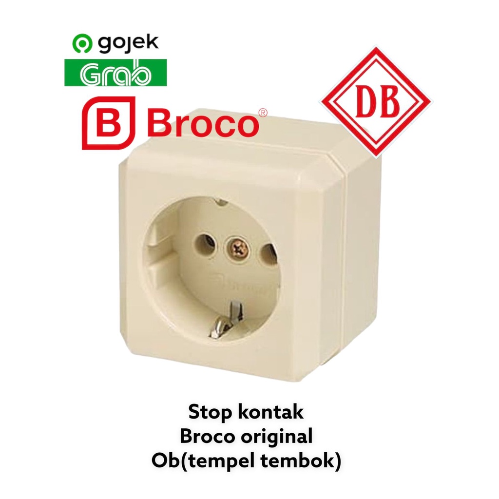 DB STOP KONTAK OB BROCO ORIGINAL/STOP KONTAK TEMPEL TEMBOK