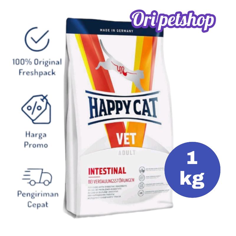 Happy Cat Vet Intestinal Dry Food Makanan Kucing 1kg